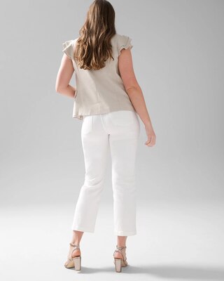 High Rise Wide Leg Crop Jeans click to view larger image.