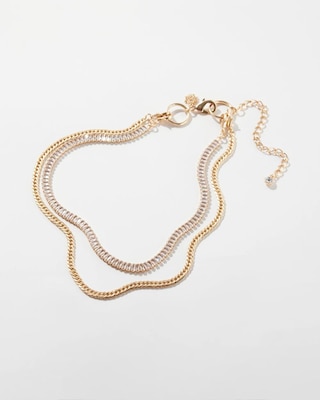 Gold Princess Tennis Necklace