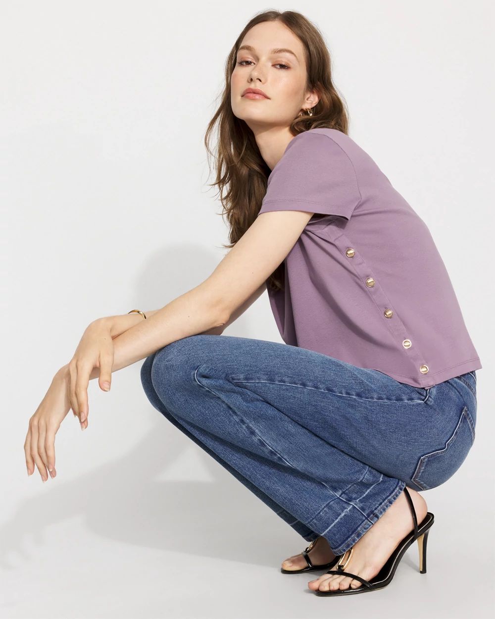 Side Button Tee click to view larger image.