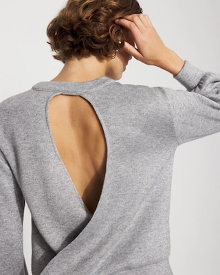 Lurex Puff Sleeve Snit Top click to view larger image.