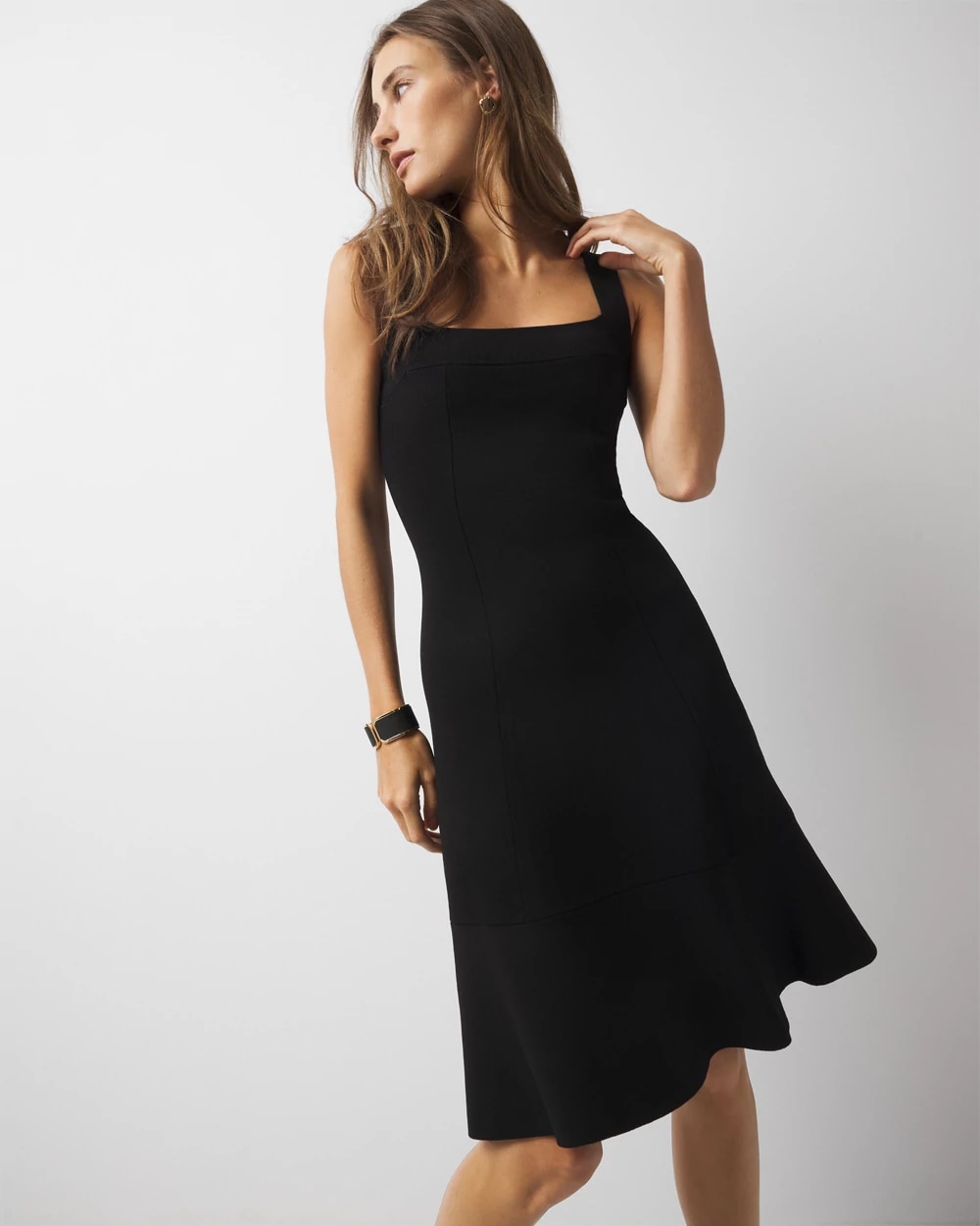 WHBM FORME Square Neck Dress | White House Black Market WHBM FORME Square Neck Dress | White House Black Market