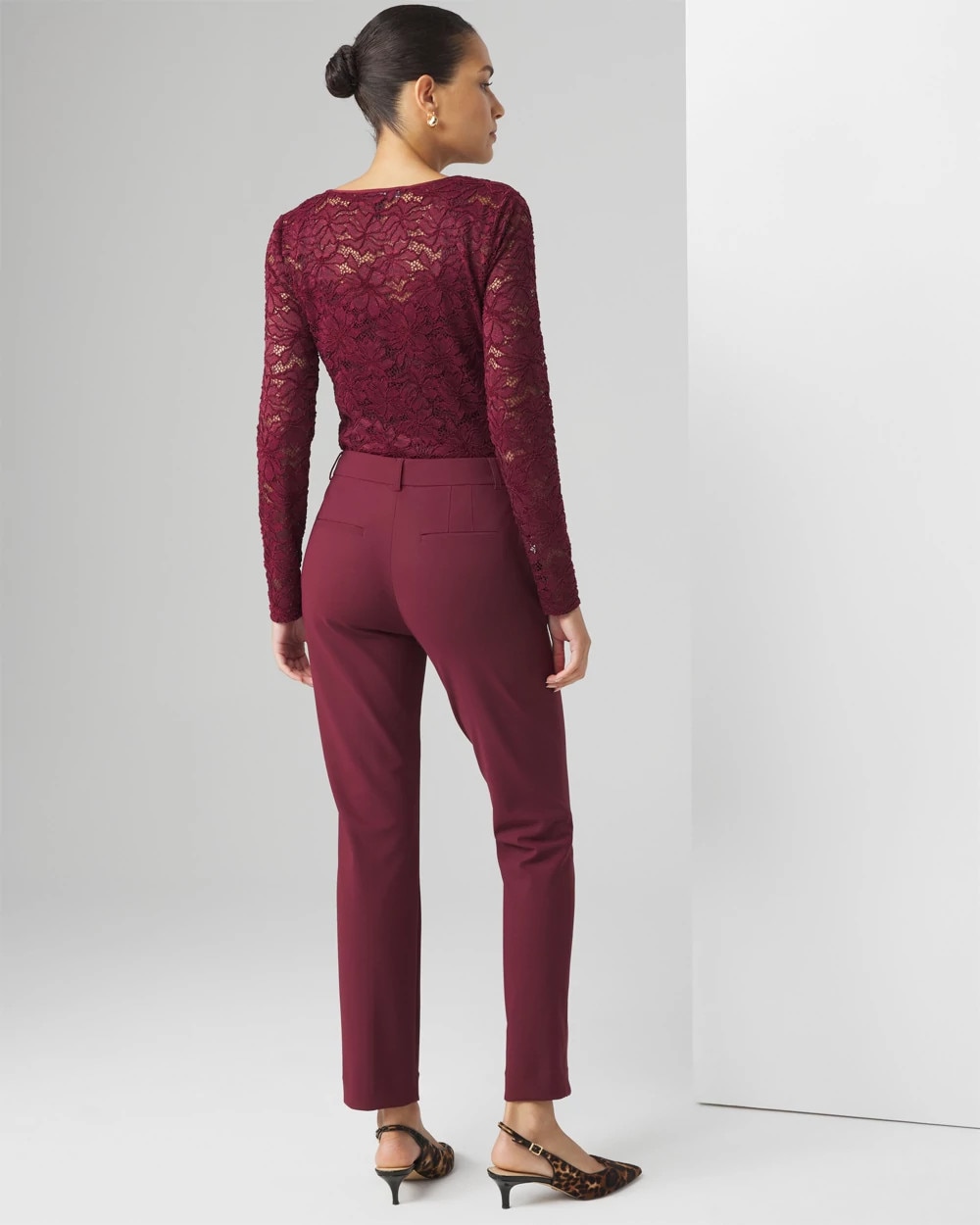 Elle Slim Ankle Pant in Scuba Knit