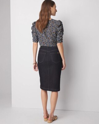 Denim Pencil Skirt click to view larger image.