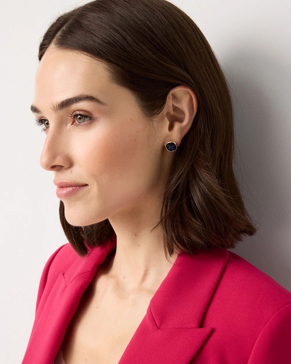 Colored Glass Stud Earrings