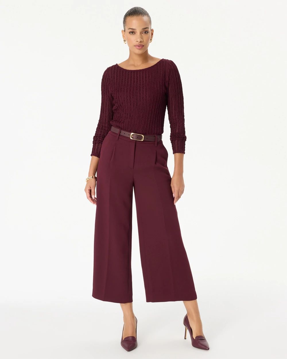 Textured Long Sleeve Top click to view larger image.