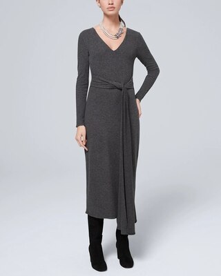 Cozy Midi Dress with Twisted Belt