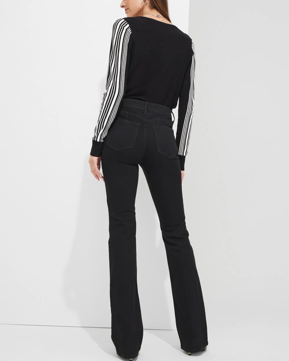 Outlet WHBM High Rise Skinny Flare Jeans