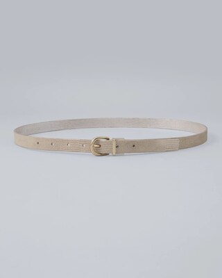 Reversible Metallic Skinny Belt