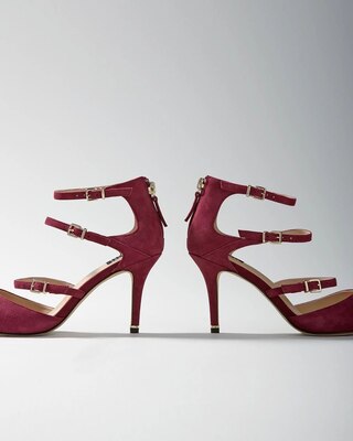 Strappy Suede High-Heel Pump