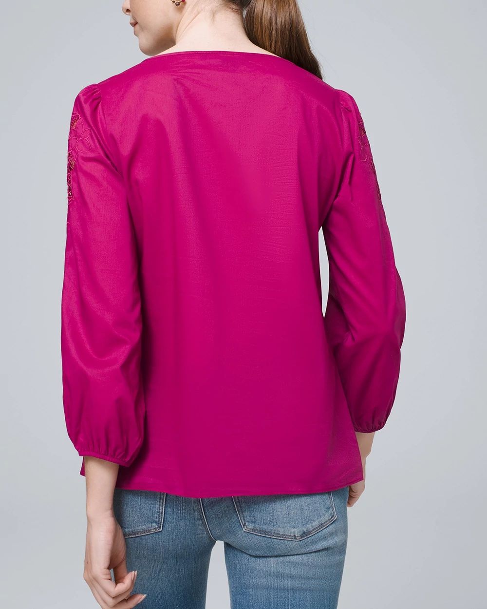 Petite Floral Cutout Top