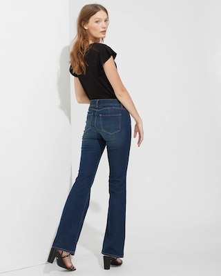 Outlet WHBM Mid-Rise Essential Slimmer Skinny Flare Jeans click to view larger image.
