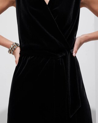 Outlet WHBM Sleeveless Surplice Velvet Dress