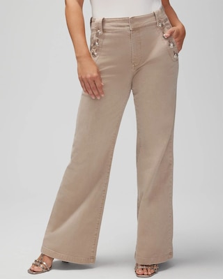 High-Rise Mariner Wide Leg Jeans