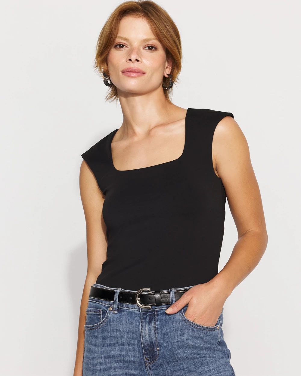 WHBM FORME™ All Ways Stretch Square Neck Top