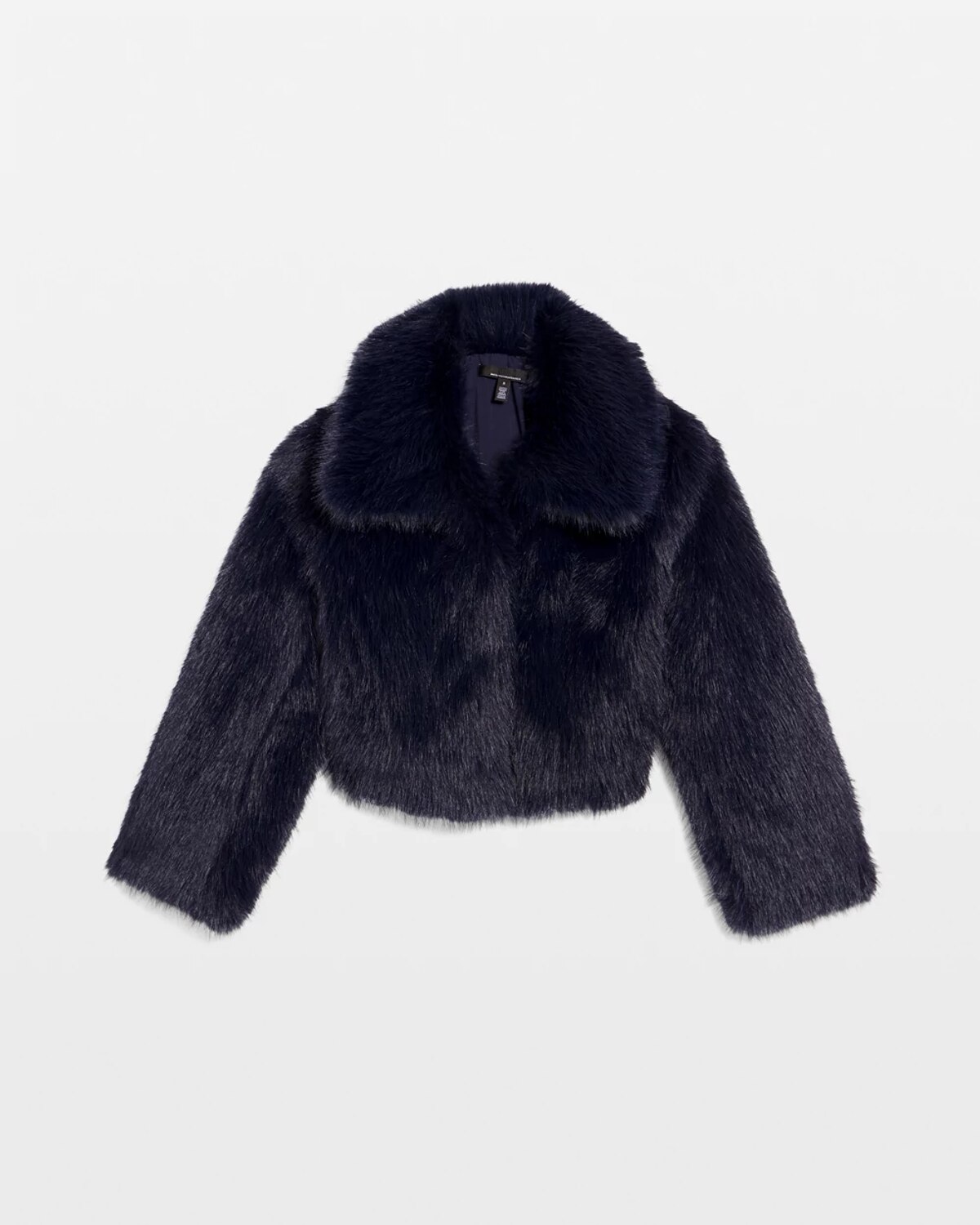 White House Black Market Faux Fur Coat In Black