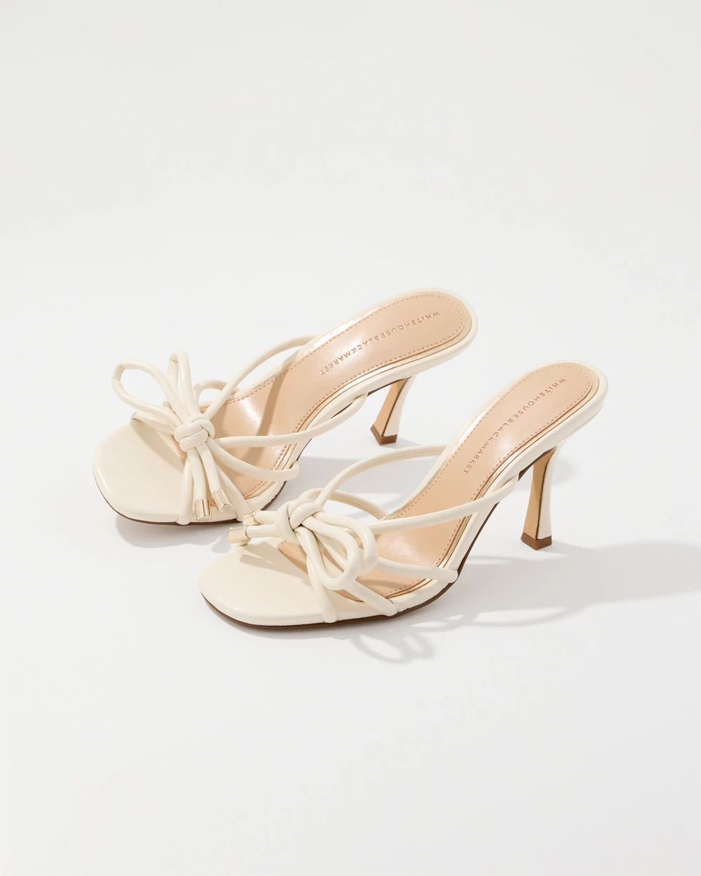 Knotted Bow Strappy Heeled Sandal