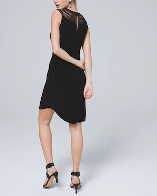 Embellished Black Shift Dress