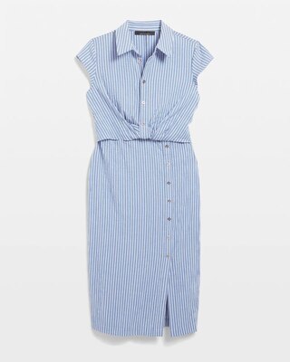 Short Sleeve Button Detail Dress click to view larger image.
