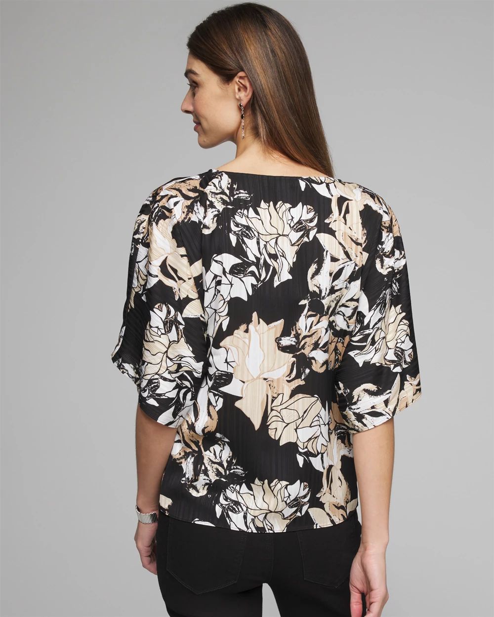 Outlet WHBM Elbow Sleeve V-Neck Kimono