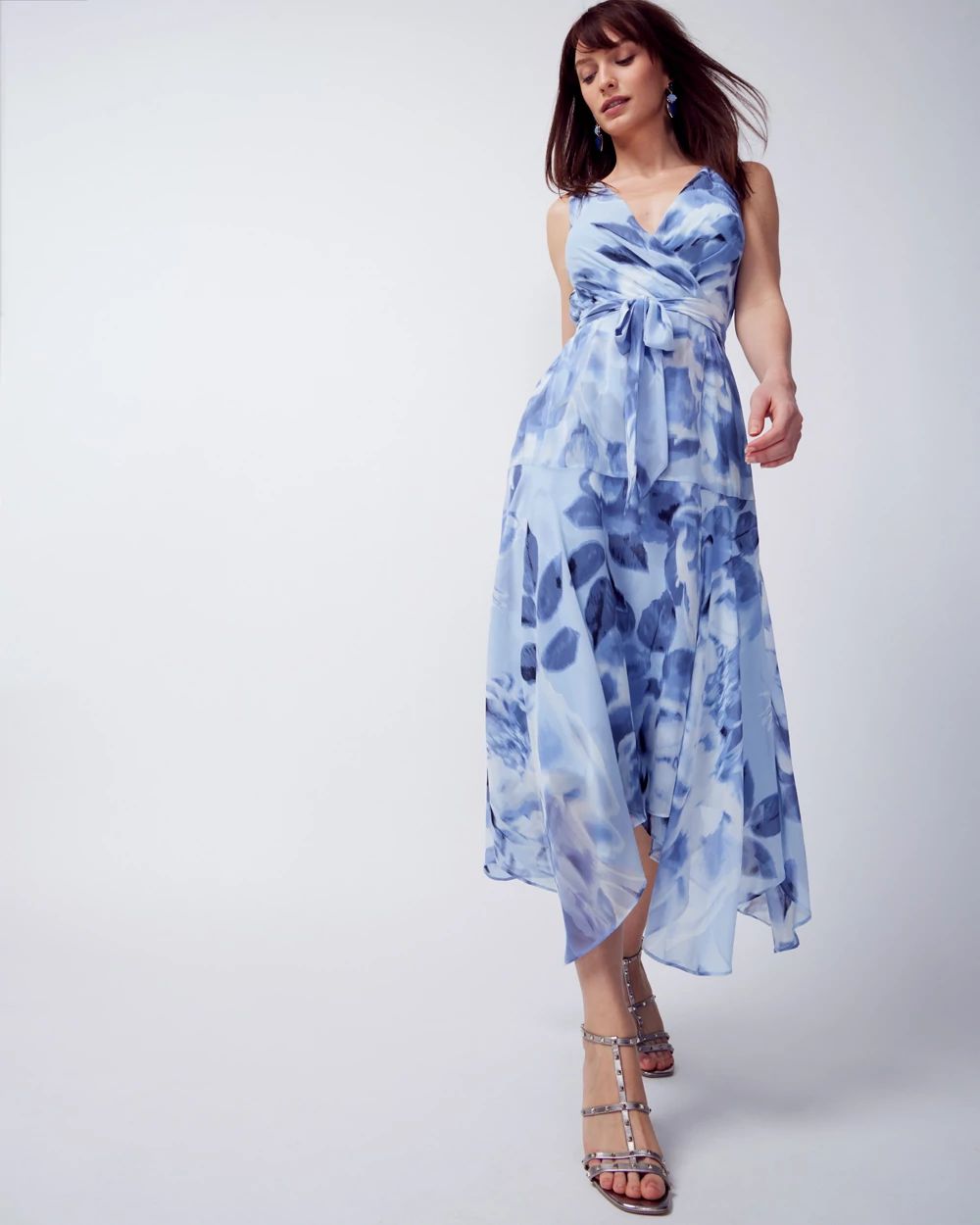 Surplice Midi Dress