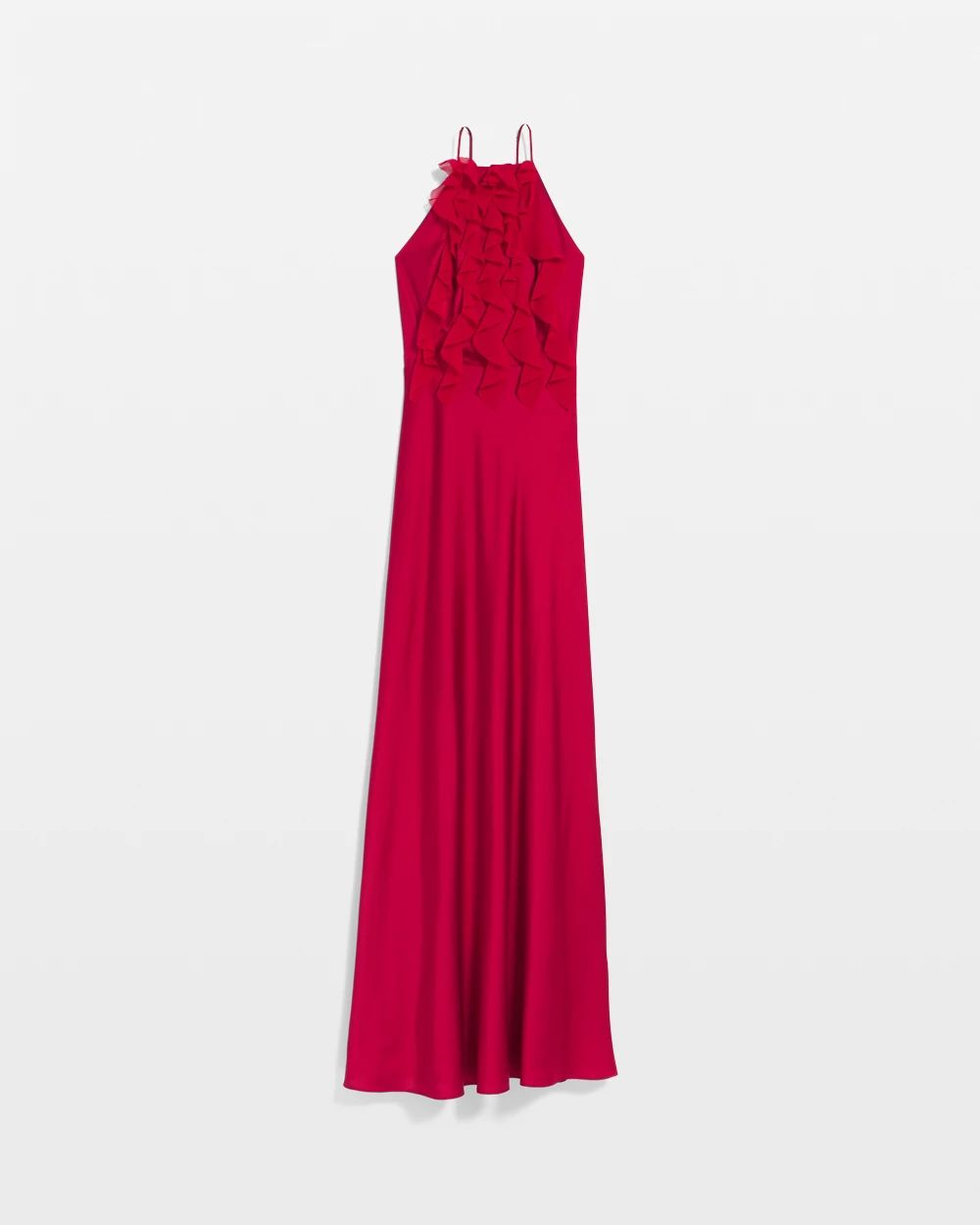 Satin Ruffle Gown click to view larger image.