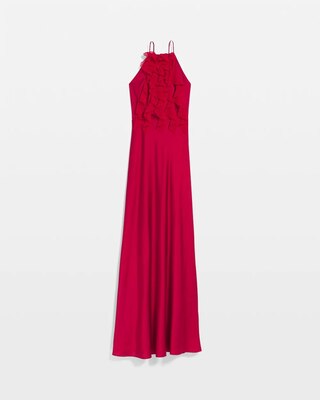 Satin Ruffle Gown click to view larger image.