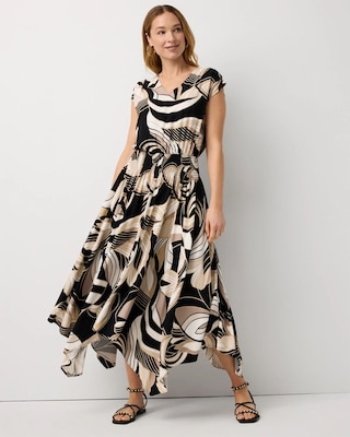 Smocked Waist Midi Dress