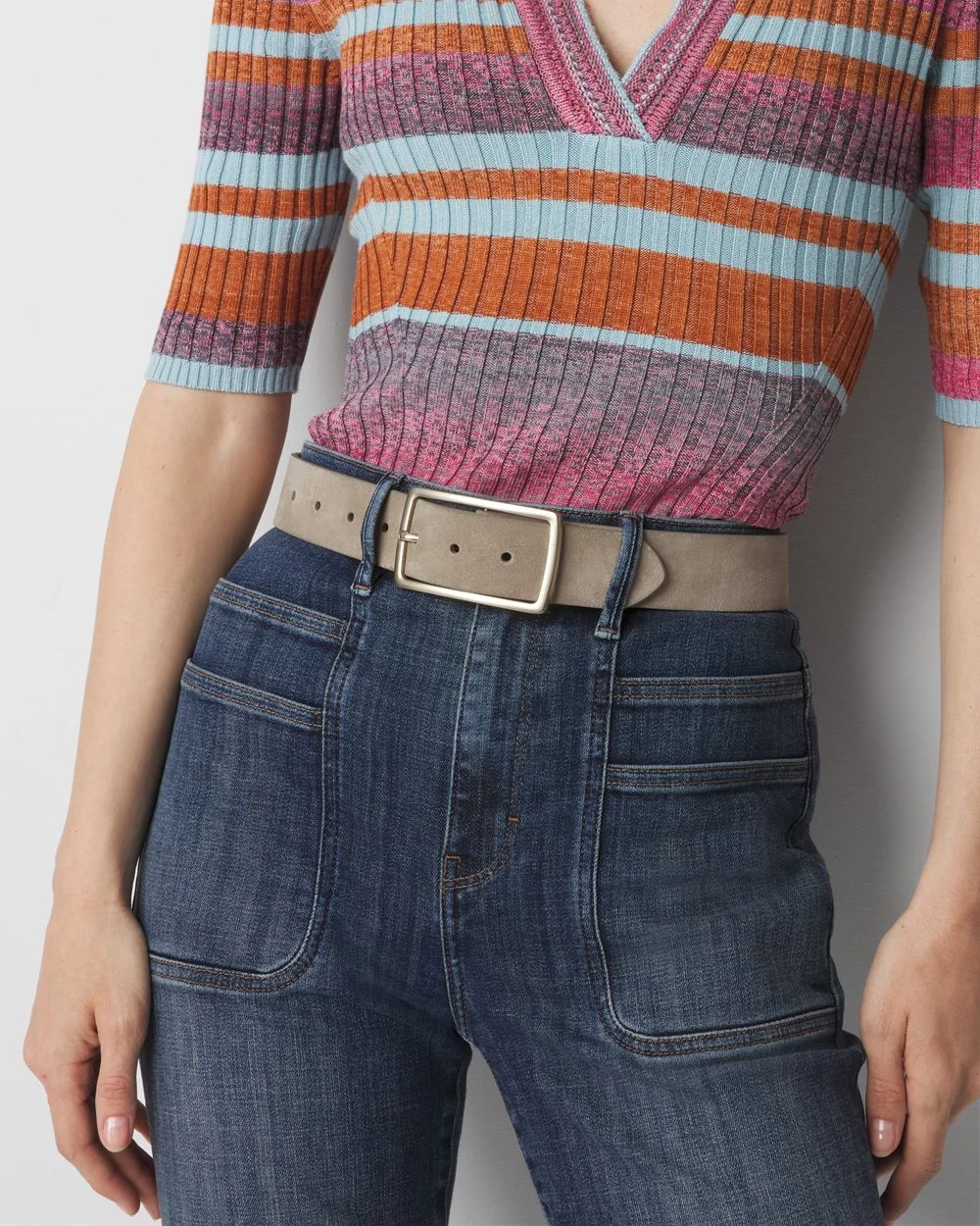 Suede Denim Belt click to view larger image.