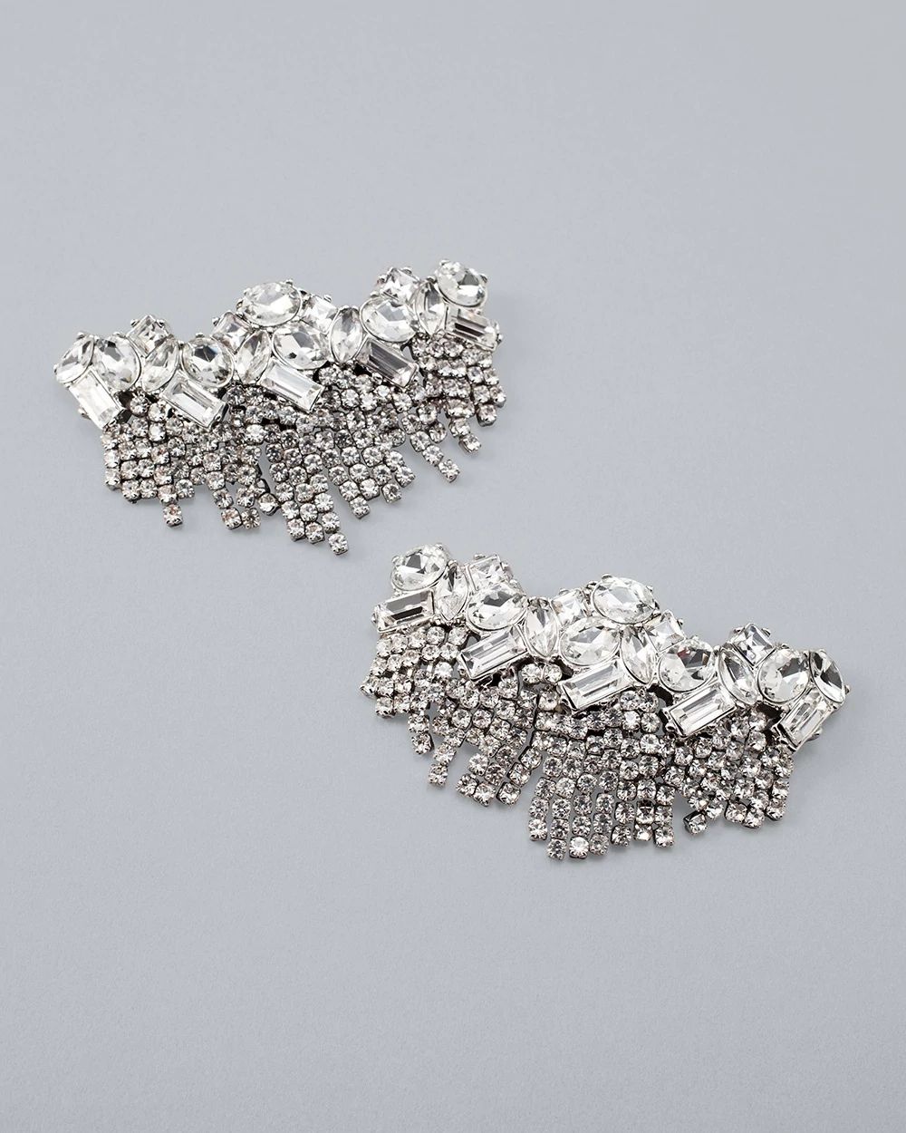 Silvertone Chandelier Jewelry Clips