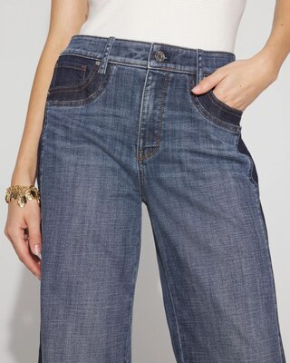 High-Rise Colorblocked Wide-Leg Jean click to view larger image.