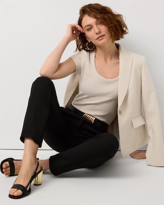 WHBM FORME™ Ribbed Scoop Neck Tee click to view larger image.