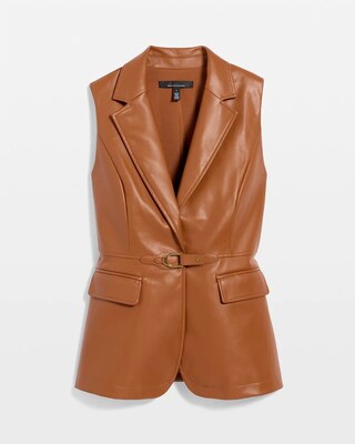 Faux Leather Vest click to view larger image.