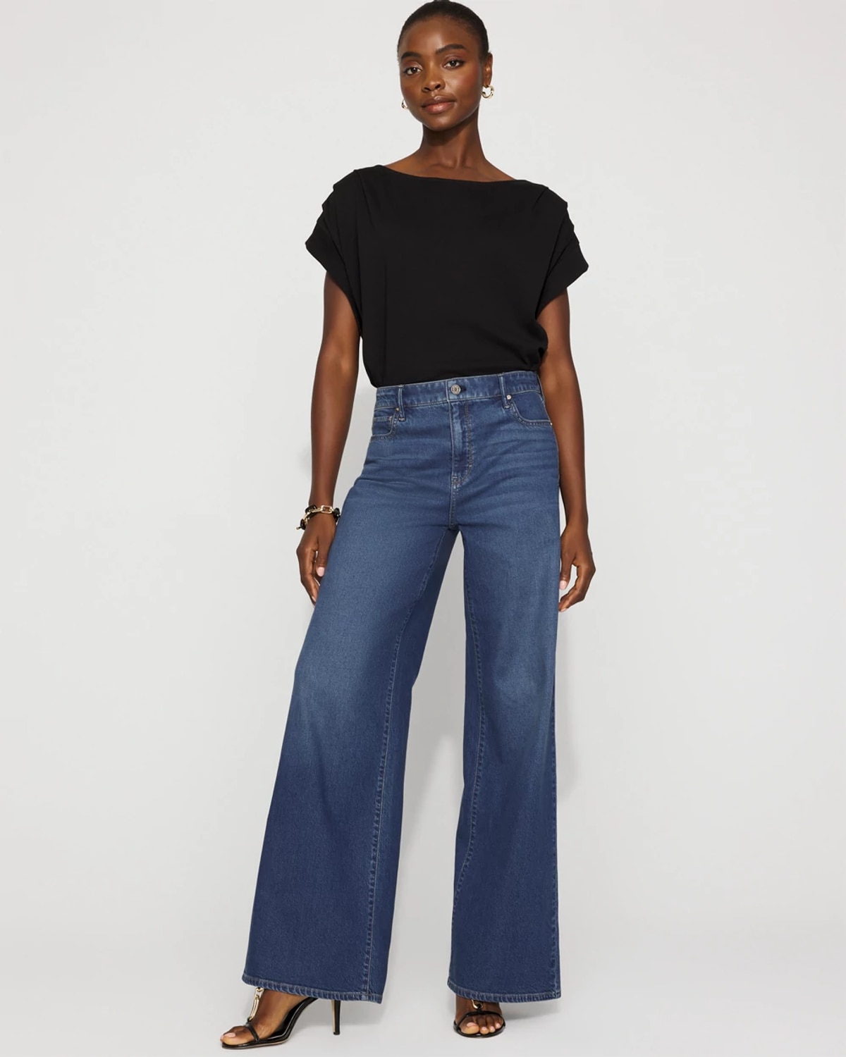 Women's Extra High-Rise Palazzo Jeans in Thistle Authentic size 14 | White House Black Market