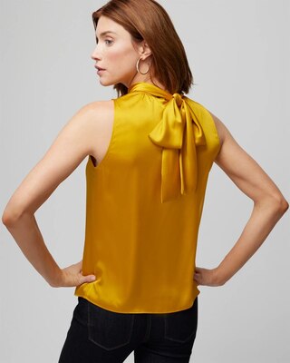 Sleeveless Tie-Back Shell Top