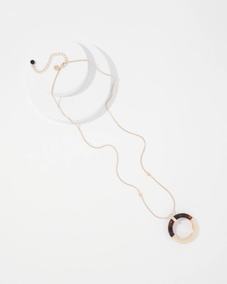 Gold and Tortoiseshell Ring Pendant click to view larger image.