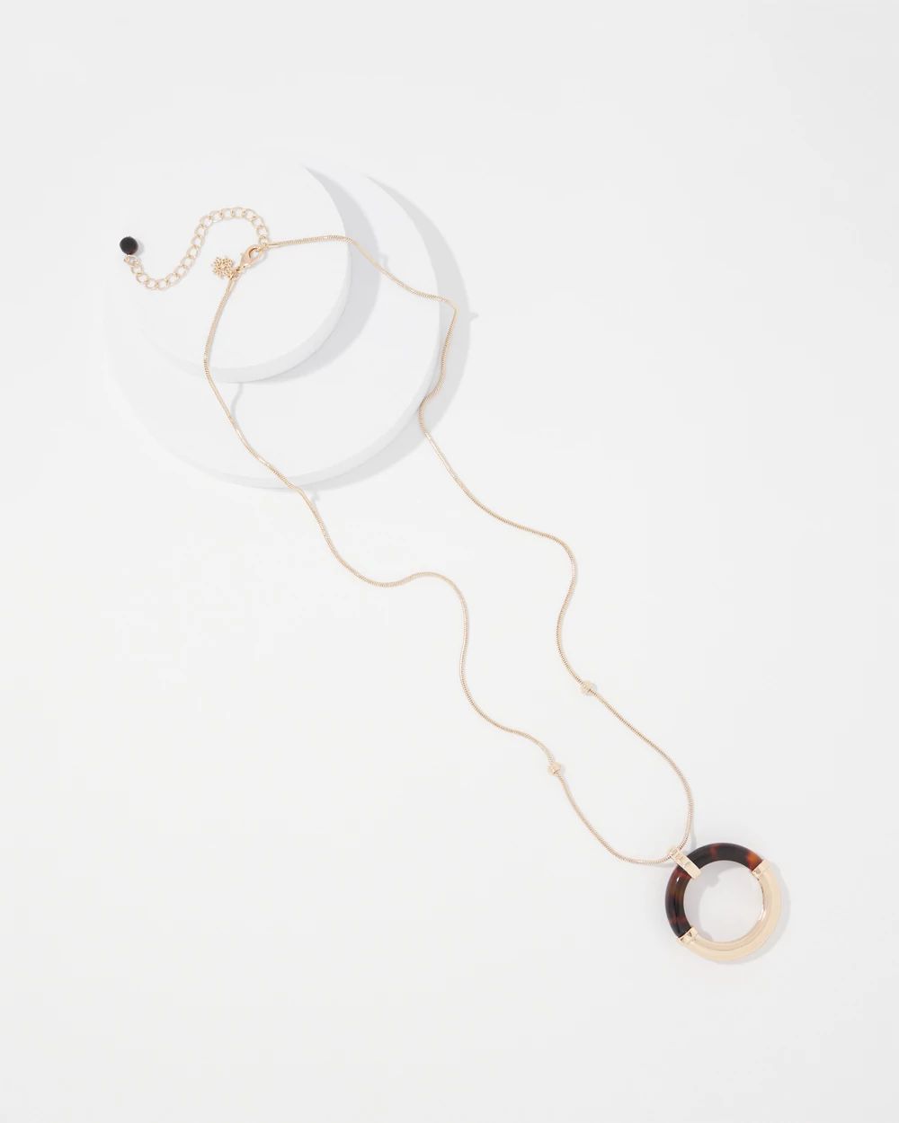 Gold and Tortoiseshell Ring Pendant click to view larger image.