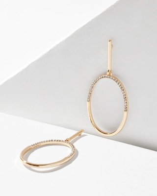 Crystal Goldtone Drop Earrings