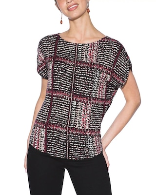 Outlet WHBM Print Detail-Sleeve Tee