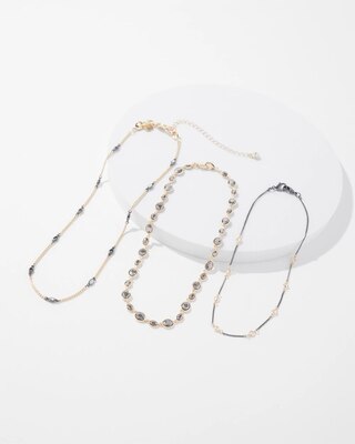 Gold + Hematite Crystal Convertible Necklace