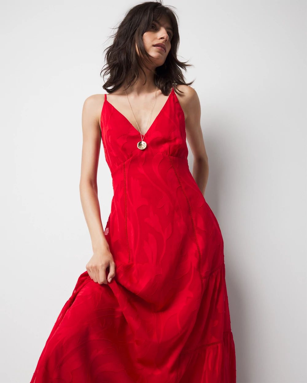 Petite Chiffon Burnout Maxi Dress