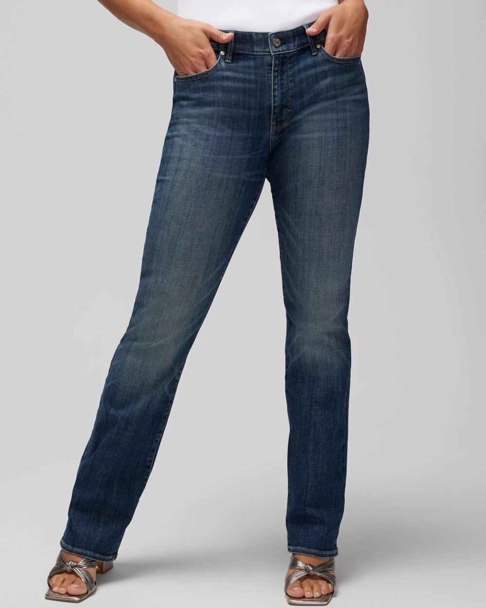 Curvy Mid-Rise Bootcut Jeans