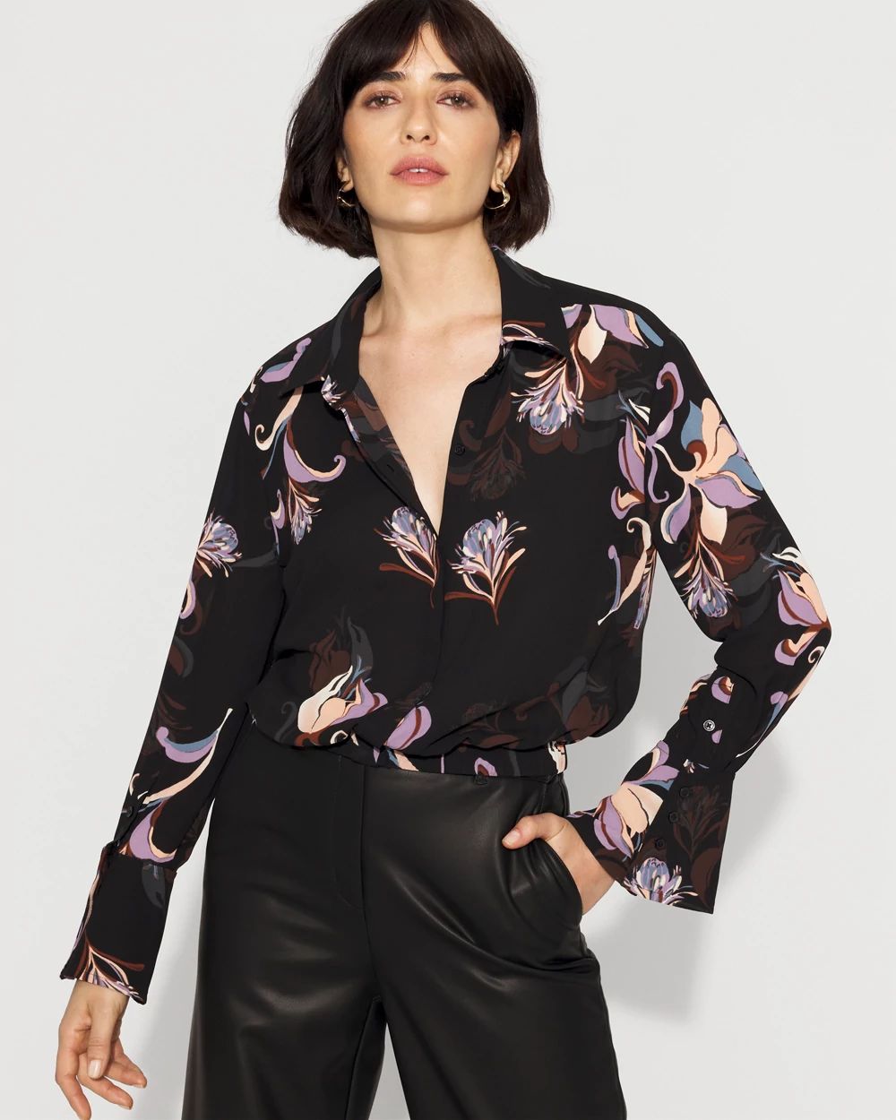 Long-Sleeve Drawcord Shirt