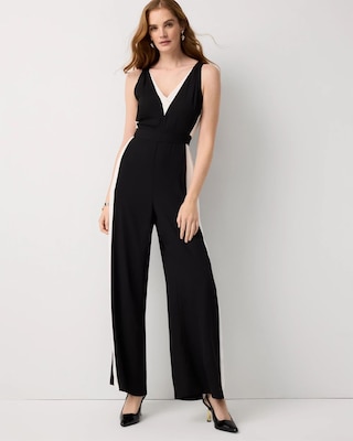 Colorblock Wide Leg Jumpsuit