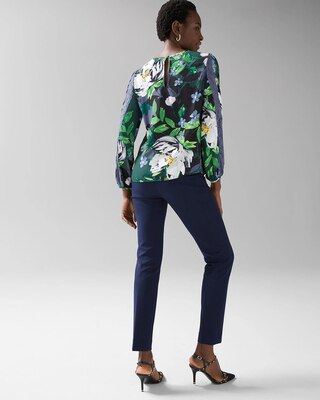 Pintuck Lace Trim Blouse