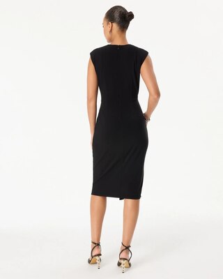 Faux Wrap Sheath Dress click to view larger image.