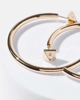 Gold Hoop Earrings click to view larger image.