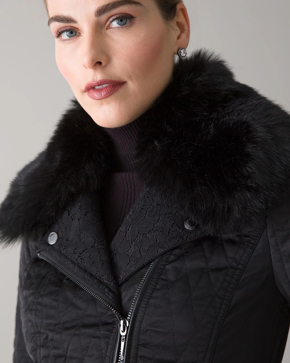 Faux Fur Collar Puffer