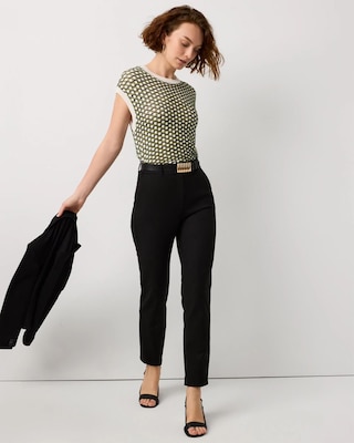 High-Rise Elle Slim Ankle Pant