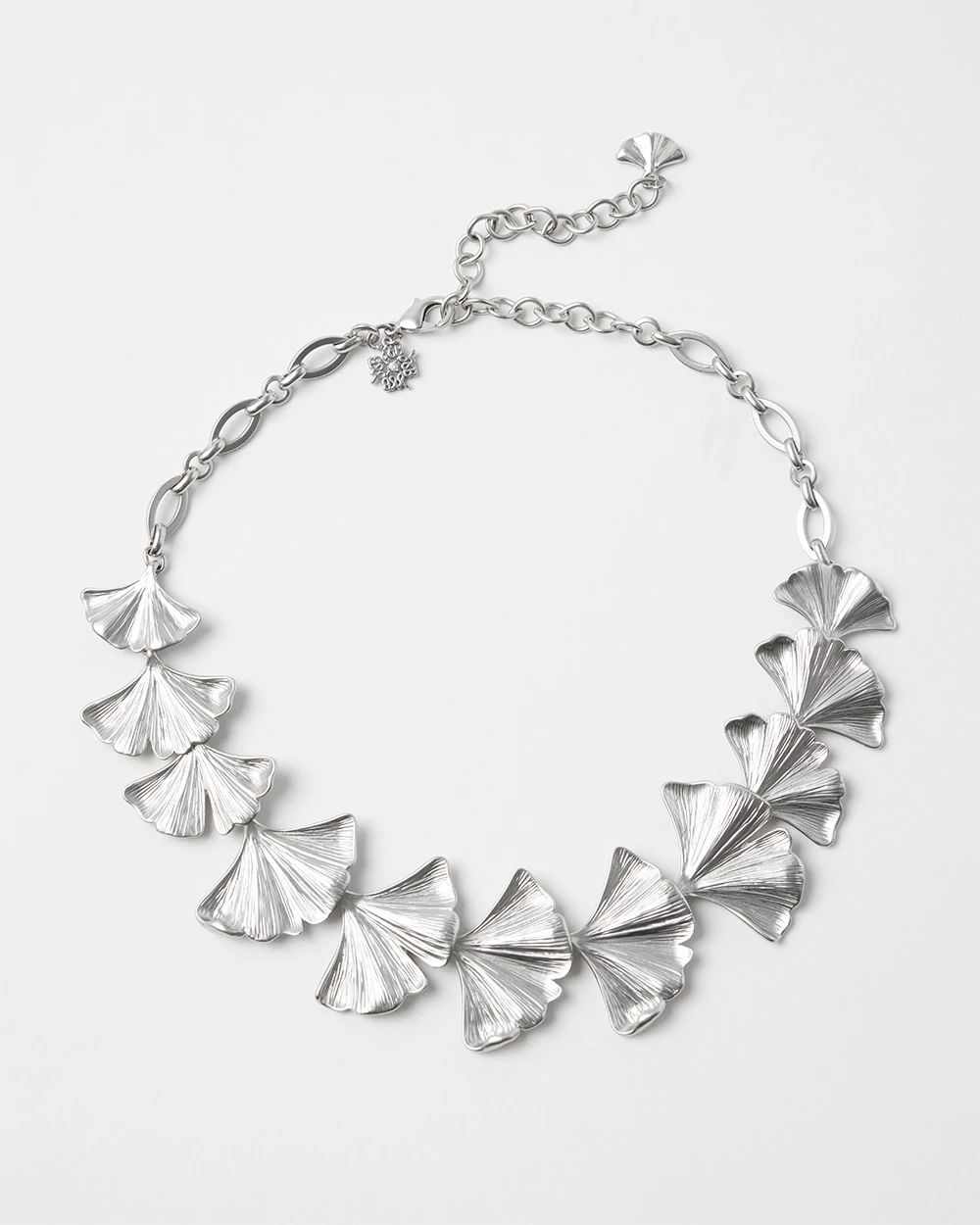 Silvertone Leaf Necklace