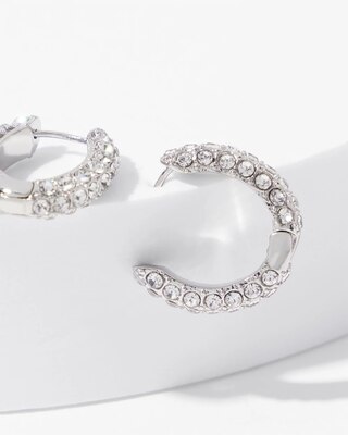 Small Pavé Huggie Earrings